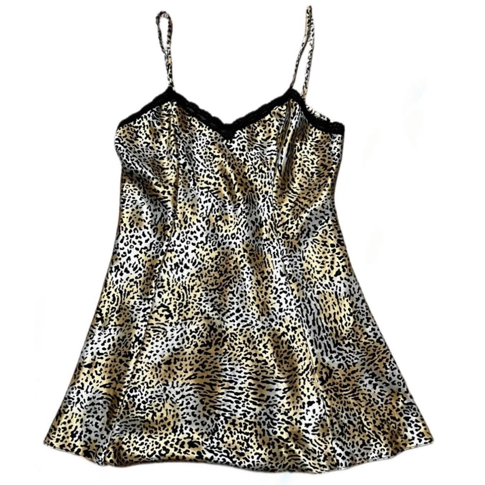 CHEETAH LEOPARD PRINT SLIP DRESS